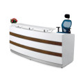 Salon Reception Desk Hot Sale Classic French Style White High Gloss LED Modern Reception Desk